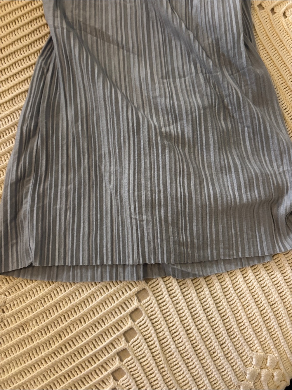 OAK + FORT Sleeveless Square-Neck Light Gray Midi Dress - Picture 11 of 11